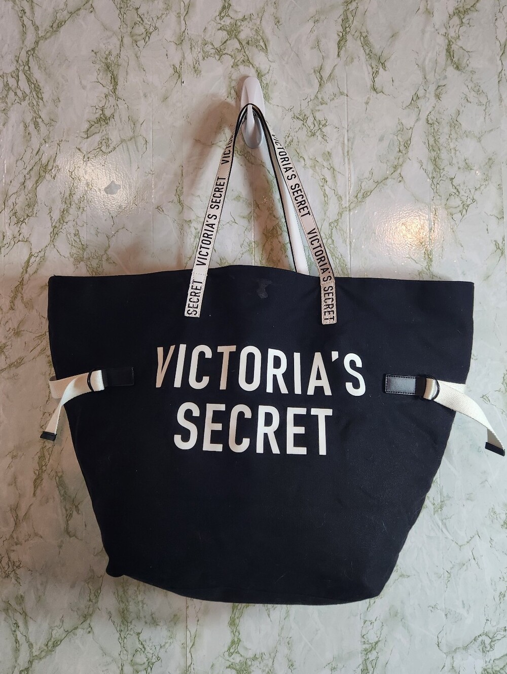 Victoria's Secret Black Canvas Tote